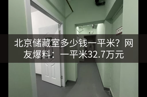 北京储藏室多少钱一平米？网友爆料：一平米32.7万元