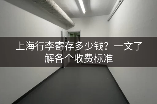 上海行李寄存多少钱？一文了解各个收费标准