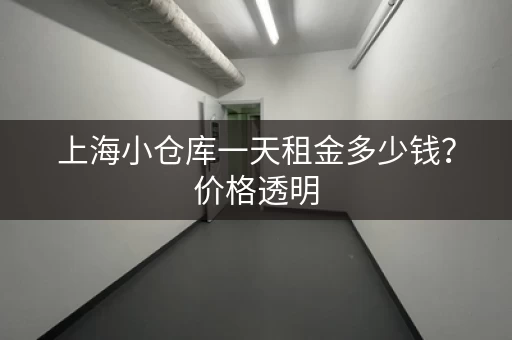 上海小仓库一天租金多少钱？价格透明，选择更明智！