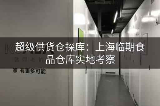 超级供货仓探库：上海临期食品仓库实地考察