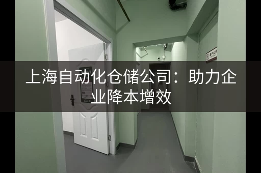 上海自动化仓储公司：助力企业降本增效