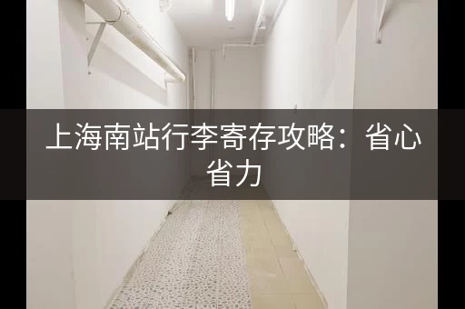 上海南站行李寄存攻略：省心省力，轻松游玩