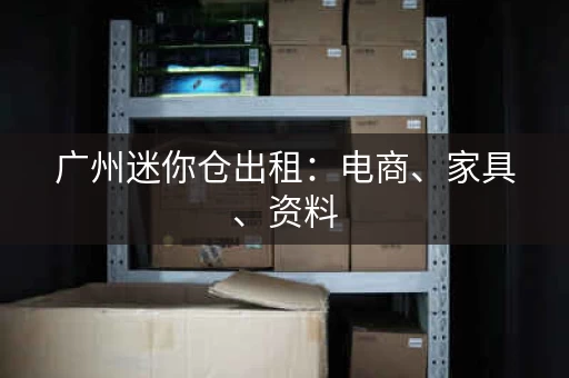 广州迷你仓出租：电商、家具、资料，一站式存储
