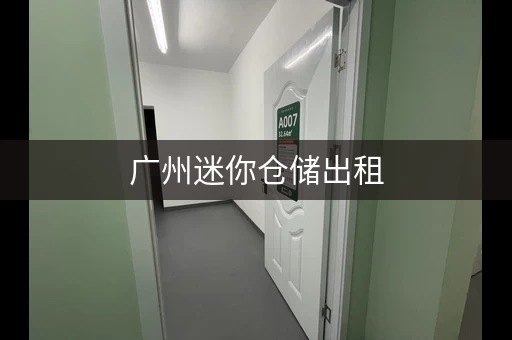 广州迷你仓储出租，价格实惠，空间灵活！