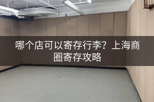 哪个店可以寄存行李？上海商圈寄存攻略
