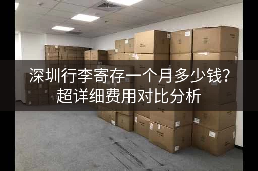 深圳行李寄存一个月多少钱？超详细费用对比分析
