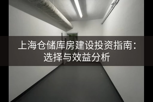 上海仓储库房建设投资指南：选择与效益分析