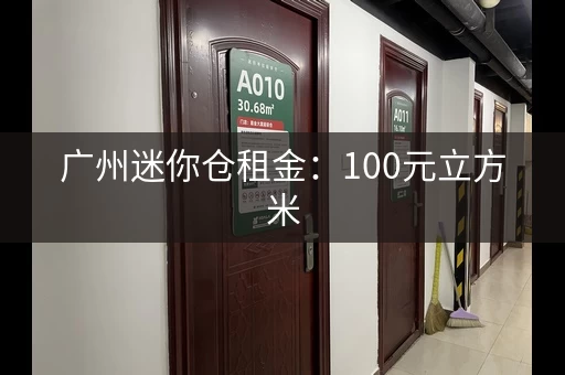广州迷你仓租金：100元立方米，一个月要花多少钱？