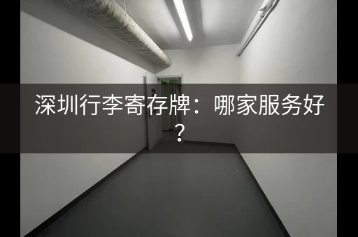 深圳行李寄存牌：哪家服务好？