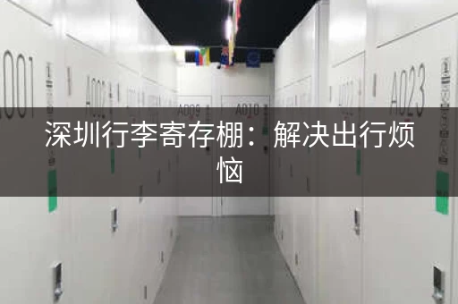 深圳行李寄存棚：解决出行烦恼，享受轻松旅行