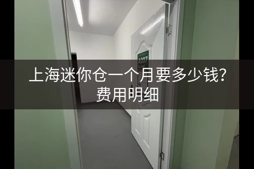 上海迷你仓一个月要多少钱？费用明细