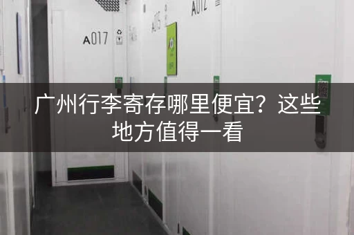 广州行李寄存哪里便宜？这些地方值得一看