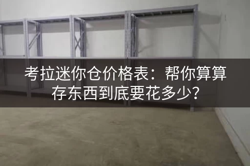 考拉迷你仓价格表：帮你算算存东西到底要花多少？