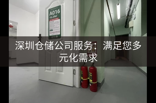 深圳仓储公司服务：满足您多元化需求