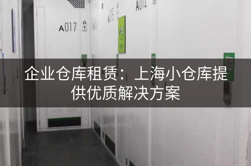 企业仓库租赁：上海小仓库提供优质解决方案