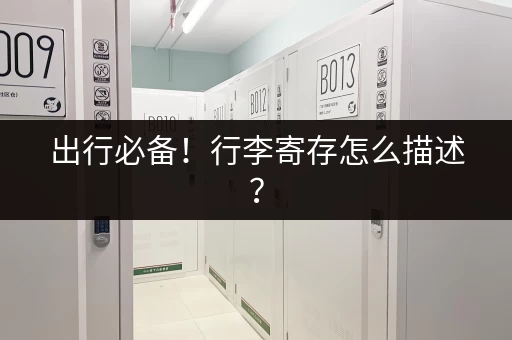 出行必备！行李寄存怎么描述？
