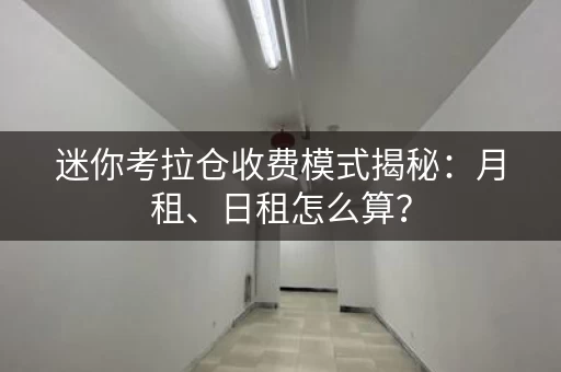 迷你考拉仓收费模式揭秘：月租、日租怎么算？