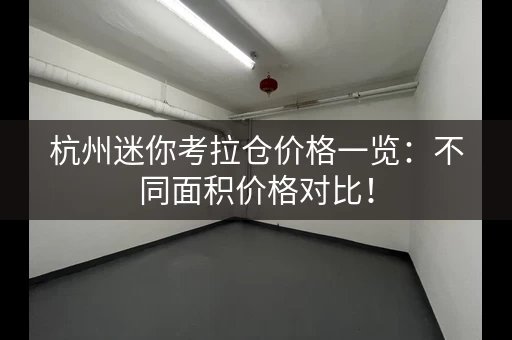 杭州迷你考拉仓价格一览：不同面积价格对比！