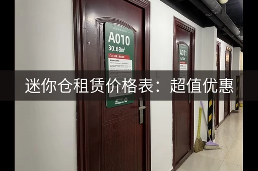 迷你仓租赁价格表：超值优惠，多种方案，满足你的储物需求！