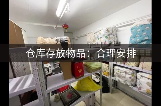 仓库存放物品：合理安排，节省空间