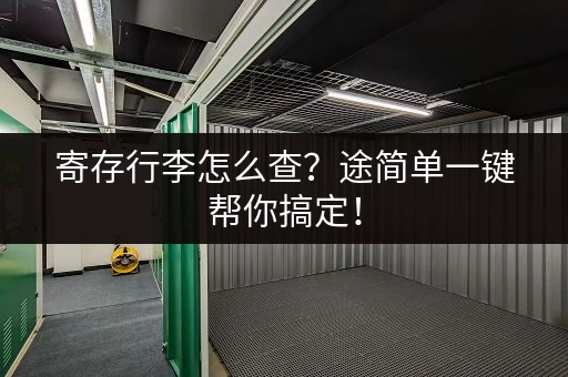 寄存行李怎么查？途简单一键帮你搞定！