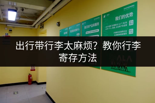 出行带行李太麻烦？教你行李寄存方法，轻松玩转旅行