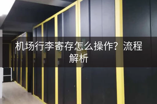 机场行李寄存怎么操作？流程解析