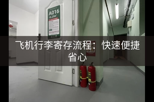 飞机行李寄存流程：快速便捷省心