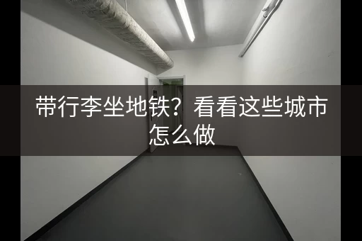 带行李坐地铁？看看这些城市怎么做