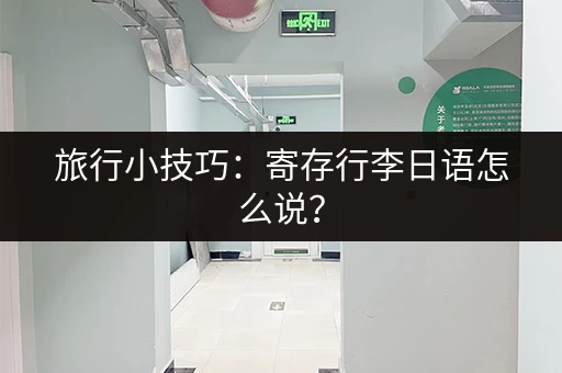 旅行小技巧：寄存行李日语怎么说？