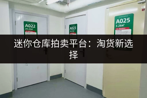 迷你仓库拍卖平台:淘货新选择,惊喜连连不断! 迷你仓库拍卖平台:淘货新选择,惊喜连连不断!