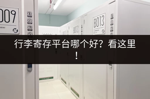 行李寄存平台哪个好？看这里！