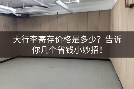 大行李寄存价格是多少？告诉你几个省钱小妙招！