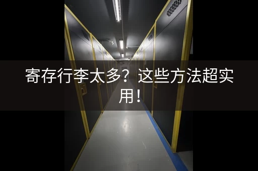 寄存行李太多？这些方法超实用！