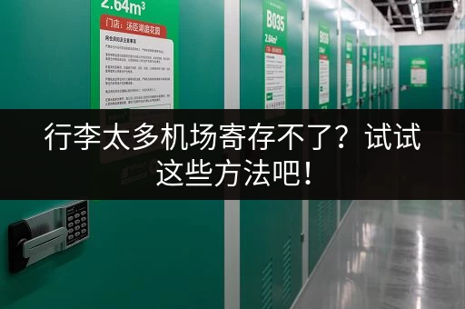 行李太多机场寄存不了？试试这些方法吧！