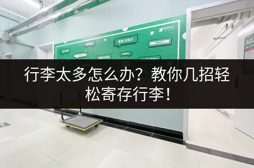 行李太多怎么办？教你几招轻松寄存行李！