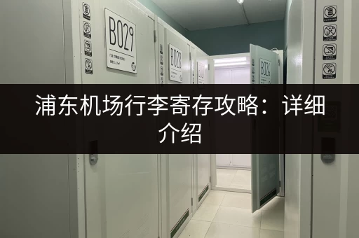 浦东机场行李寄存攻略：详细介绍，帮你省心