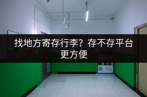 找地方寄存行李？存不存平台更方便