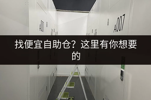 找便宜自助仓？这里有你想要的
