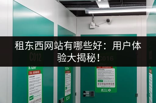 租东西网站有哪些好：用户体验大揭秘！