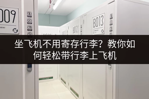 坐飞机不用寄存行李？教你如何轻松带行李上飞机