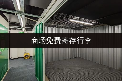 商场免费寄存行李， 这点你可能不知道