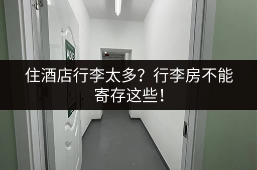 住酒店行李太多？行李房不能寄存这些！
