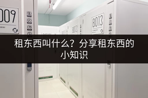 租东西叫什么？分享租东西的小知识，帮你省钱又省心！