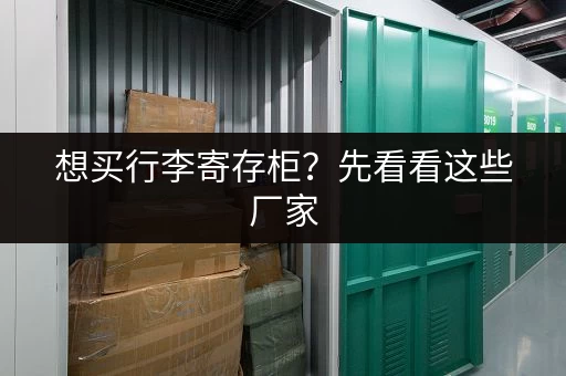 想买行李寄存柜？先看看这些厂家