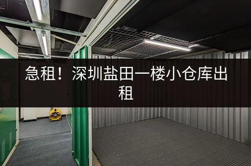 急租！深圳盐田一楼小仓库出租，交通便利，适合多种用途！