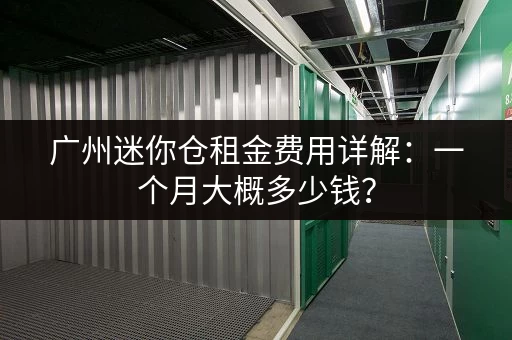 广州迷你仓租金费用详解：一个月大概多少钱？