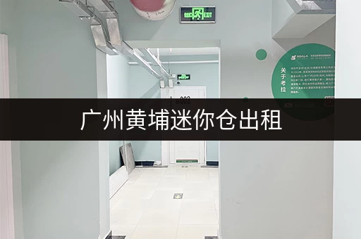广州黄埔迷你仓出租，价格便宜，空间灵活！