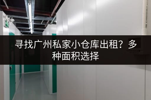 寻找广州私家小仓库出租？多种面积选择，满足您的需求