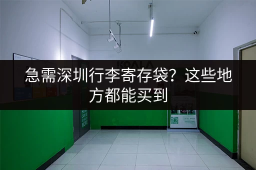 急需深圳行李寄存袋？这些地方都能买到，价格也实惠！